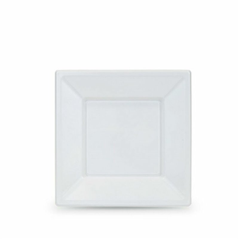 Image secondaire de Lot d'assiettes réutilisables Algon Blanc Plastique 18 x 18 x 1,5 cm (24 Unités)