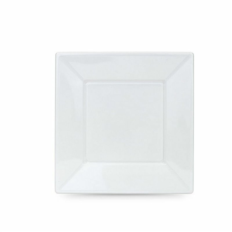 Image secondaire de Lot d'assiettes réutilisables Algon Blanc Plastique 23 x 23 x 2 cm (24 Unités)