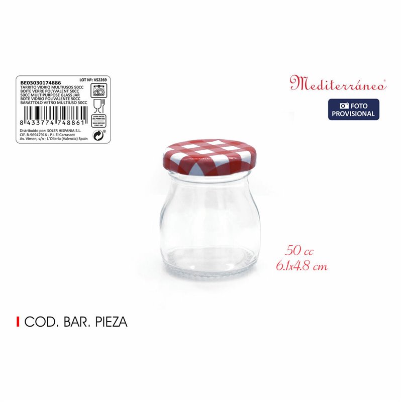 Image secondaire de Boîte Mediterraneo verre 50 ml (96 Unités)