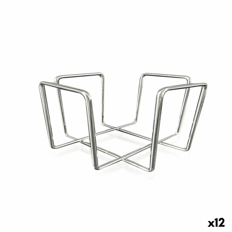 Porte-Serviettes Quttin 17,5 x 17,5 x 9,5 cm (12 Unités) Chrome