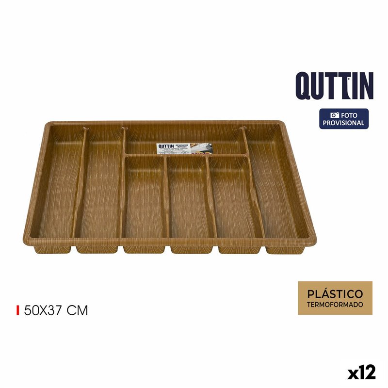 Range-Couverts Quttin 50 x 37 cm Thermoplastique (12 Unités)