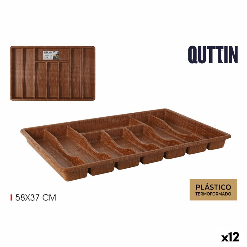 Range-Couverts Quttin 59 x 38 cm Thermoplastique (12 Unités)