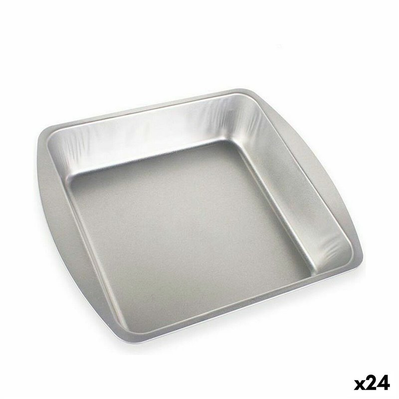 Moule pour four Quttin Acier au carbone 24 x 20,5 x 4 cm (24 Unités)