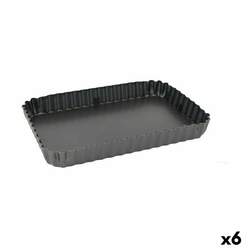 Moule amovible Quttin Noir Acier au carbone 31,5 x 21,5 x 3,5 cm (6 Unités)