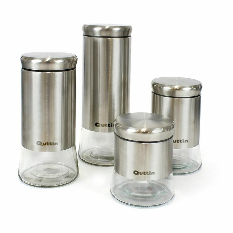 Image secondaire de Boîte Quttin Acier verre 11,5 x 11,5 x 29 cm (12 Unités) (2200 ml)