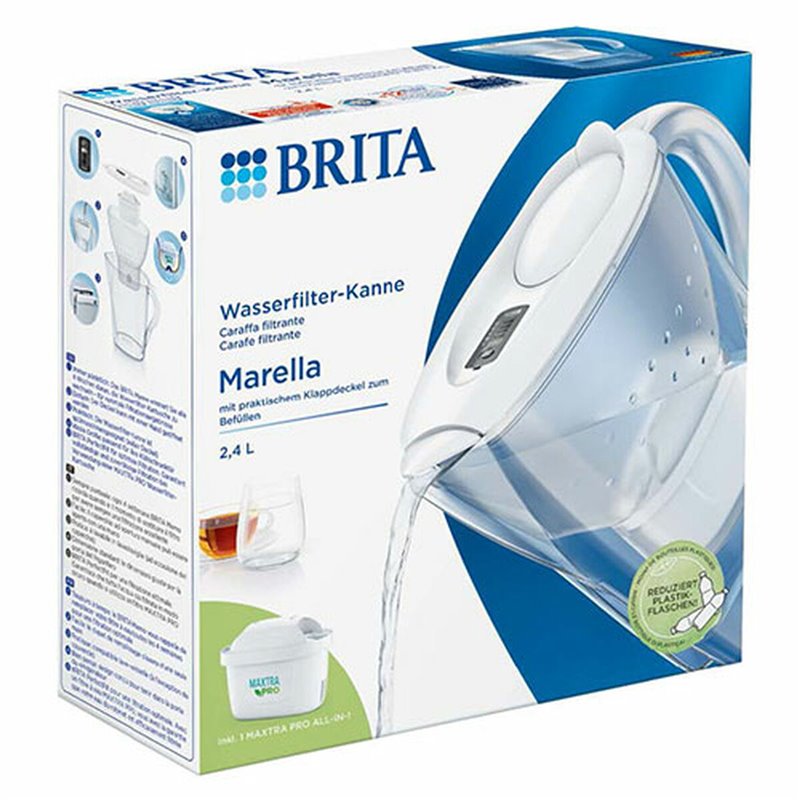 Brita Marella Filtre à eau pour carafe 2,4 L Transparent, Blanc