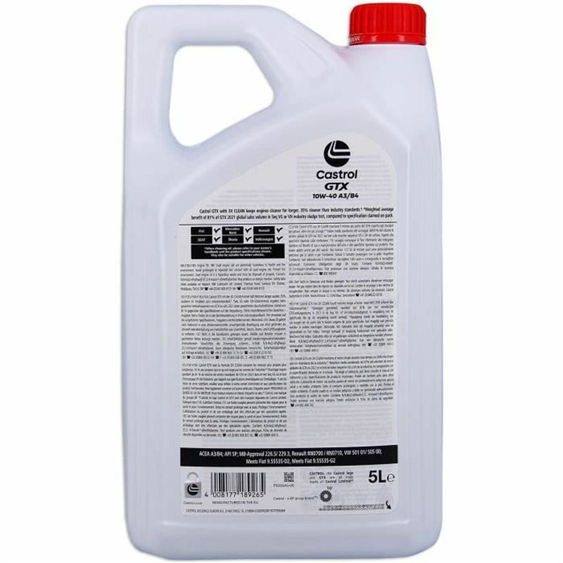 Image secondaire de Huile de moteur Castrol GTX Essence Diesel 10W40 5 L