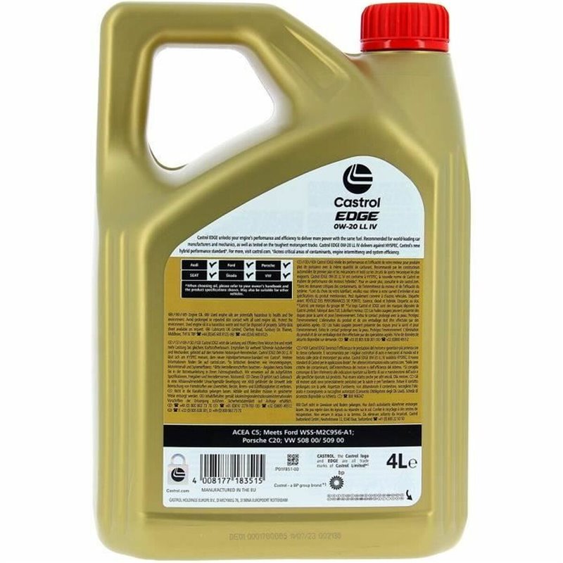 Image secondaire de Huile de moteur Castrol EDGE Essence Diesel Hybride 0W20 5 L