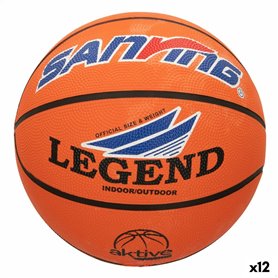 Ballon de basket Aktive Nylon Caoutchouc Polycarbonate 12 Unités