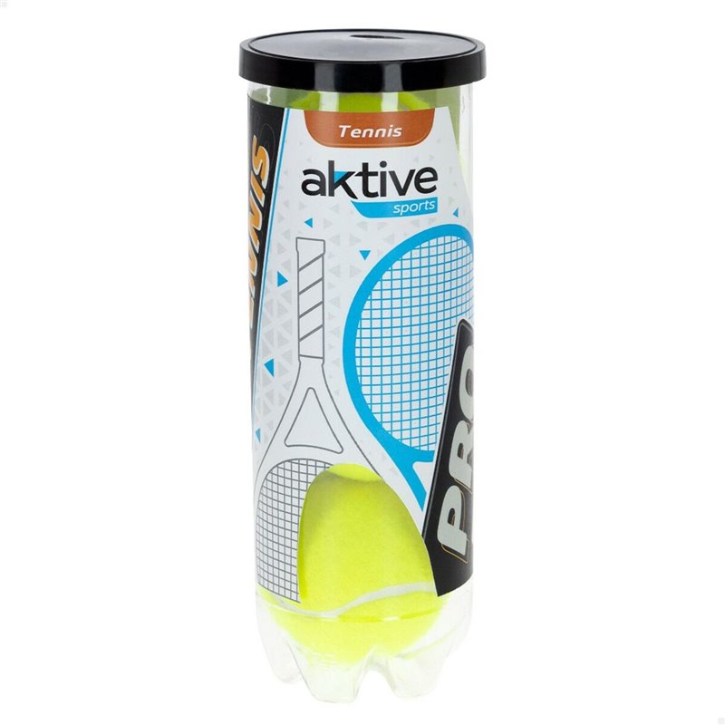 Image secondaire de Balles de Tennis Aktive Pro 3 Pièces Jaune 6 Unités