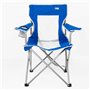 Chaise de camping pliante Aktive Bleu Gris 46 x 82 x 46 cm (4 Unités)