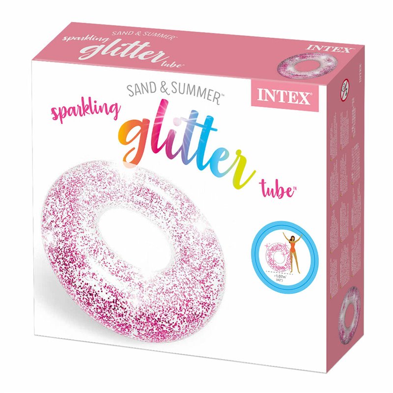 Image secondaire de Bouée Gonflable Donut Intex Transparent Paillettes Ø 119 cm (6 Unités)