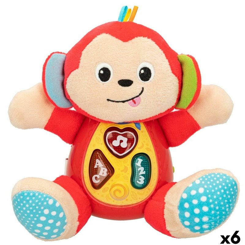 Peluche sonore Winfun Singe 18 x 20,5 x 12,5 cm (6 Unités)