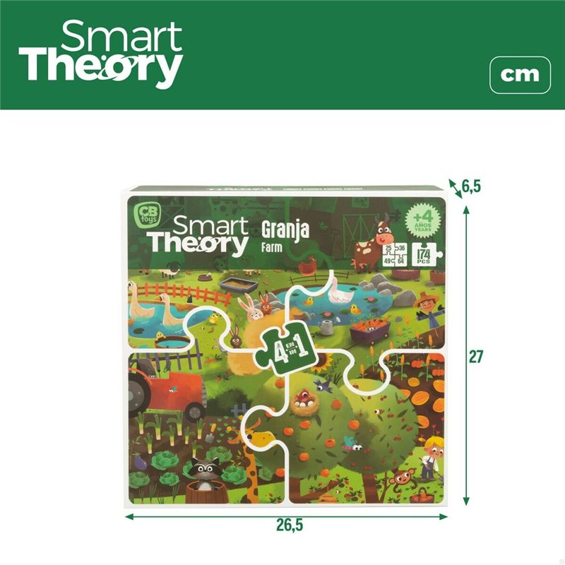 Image secondaire de Puzzle Enfant Colorbaby 4 en 1 174 Pièces Ferme 68 x 68 cm (6 Unités)