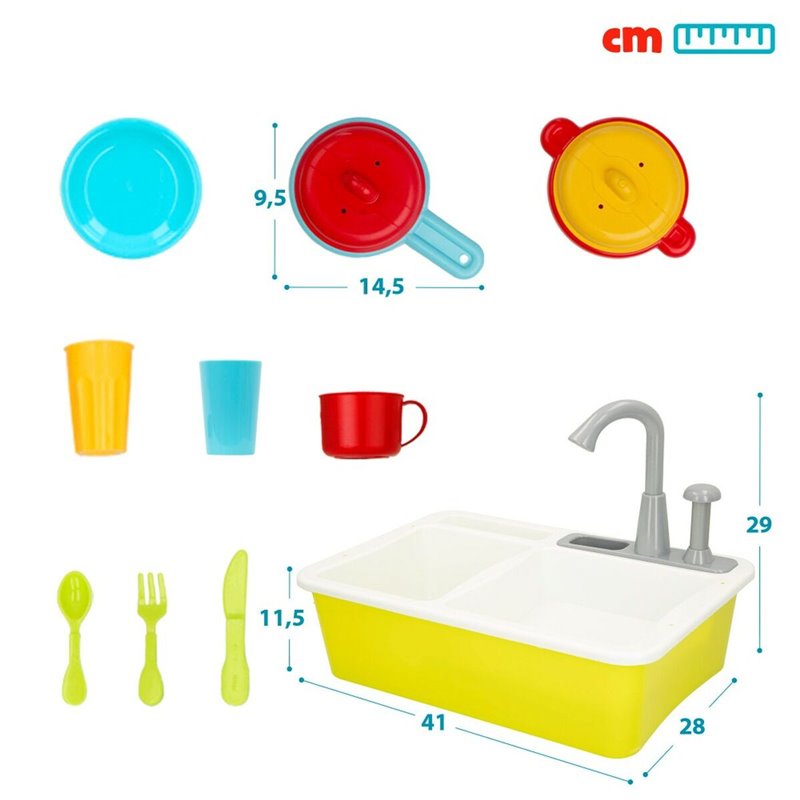 Image secondaire de Cuisinière jouet Colorbaby 22 Pièces 42 x 29 x 28 cm Accessoires Évier