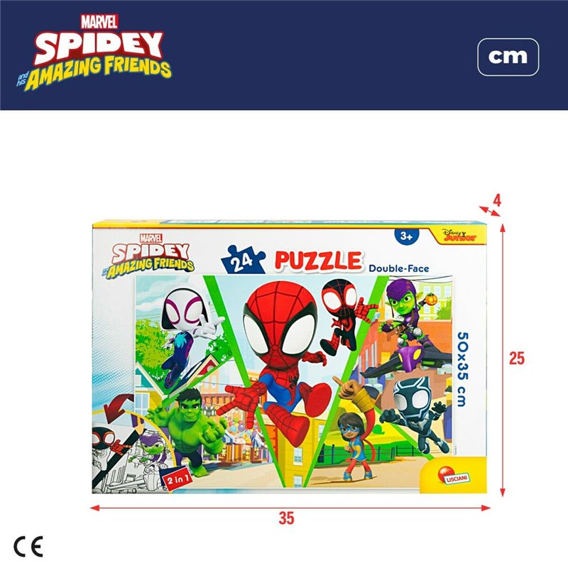 Image secondaire de Puzzle Enfant Spidey Double face 50 x 35 cm 24 Pièces (12 Unités)