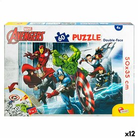 Puzzle Enfant The Avengers Double face 60 Pièces 50 x 35 cm (12 Unités