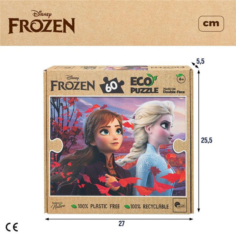 Image secondaire de Puzzle Enfant Frozen Double face 60 Pièces 70 x 1,5 x 50 cm (12 Unités)