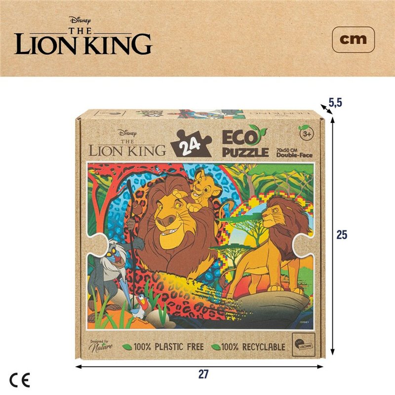 Image secondaire de Puzzle Enfant The Lion King Double face 24 Pièces 70 x 1,5 x 50 cm (12 Unités)