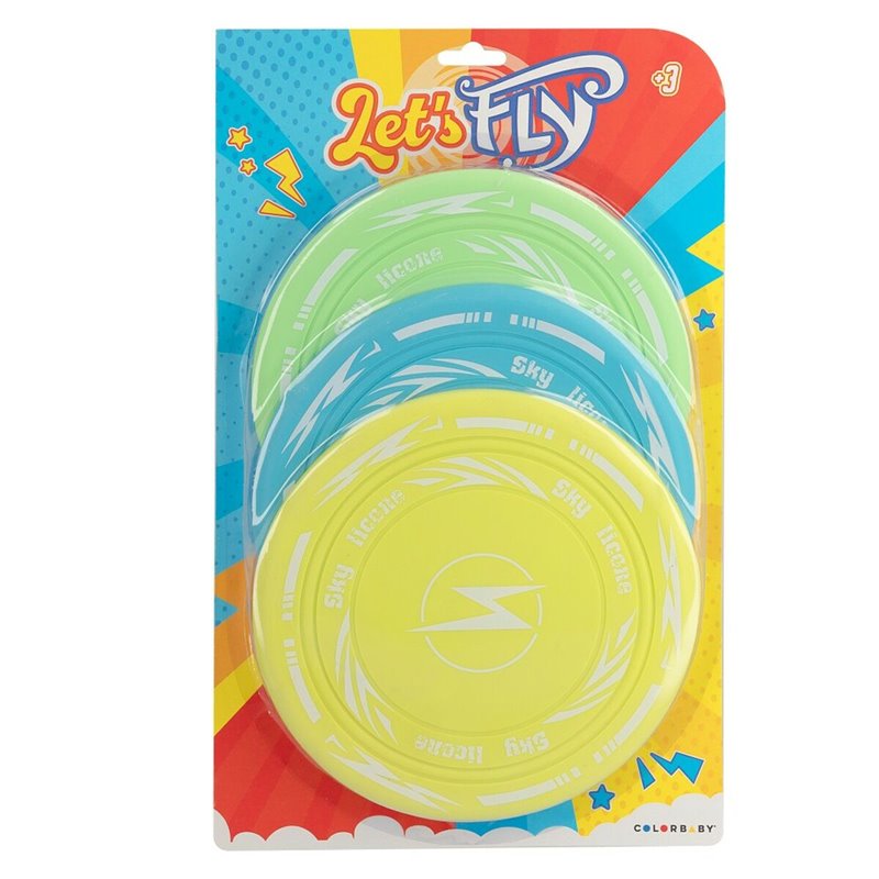 Image secondaire de Frisbee Colorbaby Let's fly Flexible Ø 18,5 cm 3 Pièces 12 Unités