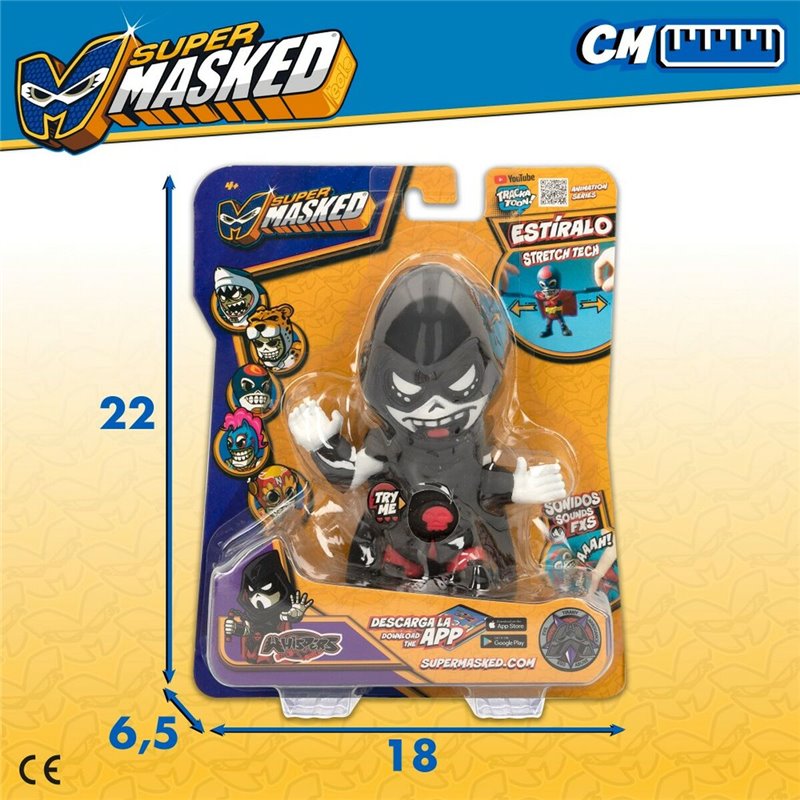 Image secondaire de Figurine d'action Eolo Super Masked Whisper 11,5 x 15,5 x 6,5 cm Élastique (12 Unités)