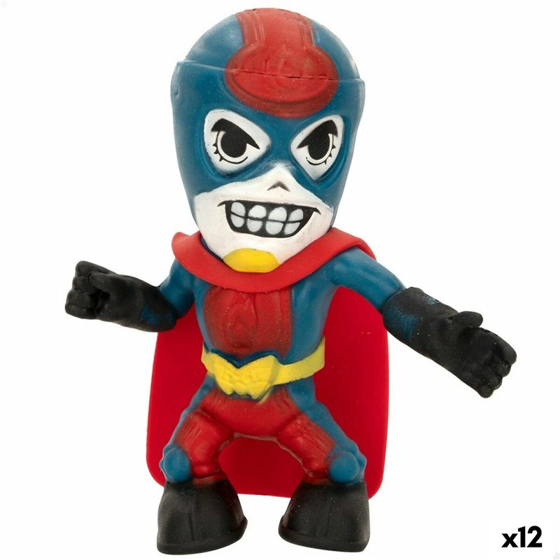 Figurine d'action Eolo Super Masked Pepper Man 14 x 15,5 x 5,5 cm Élastique (12 Unités)