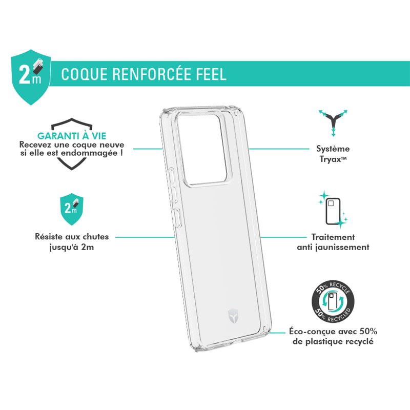 Image secondaire de Coque Renforcée Xiaomi Redmi Note 13 Pro FEEL Transparente - Garantie 