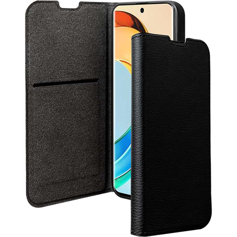 Etui Folio Wallet Honor Magic 6 Lite Support vidéo Noir - 65% Plastiqu