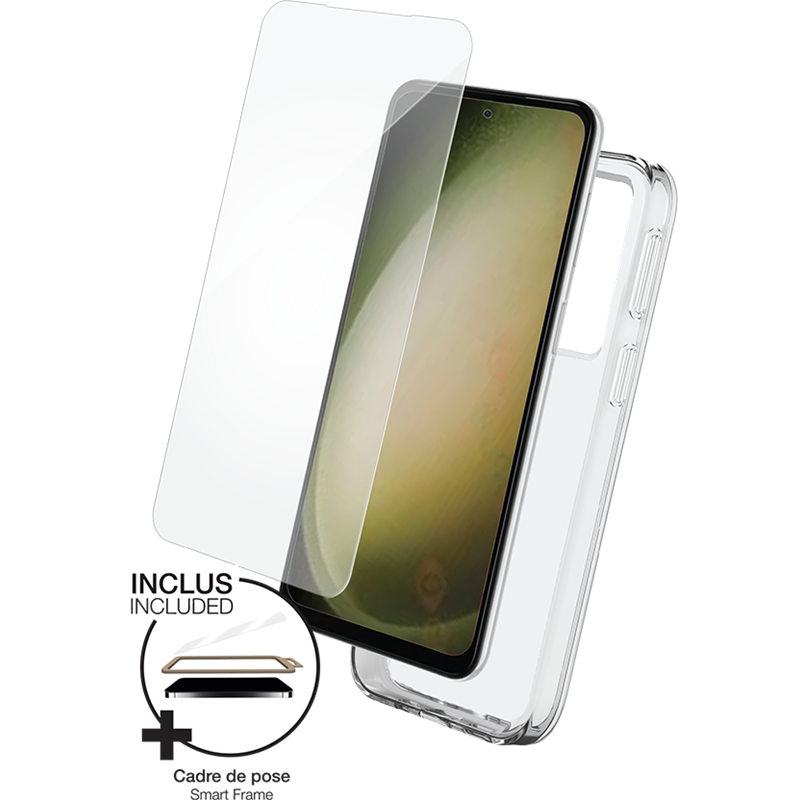 Image secondaire de Pack G S24+ Accessoires Coque Transparente + Verre trempé + SmartFrame