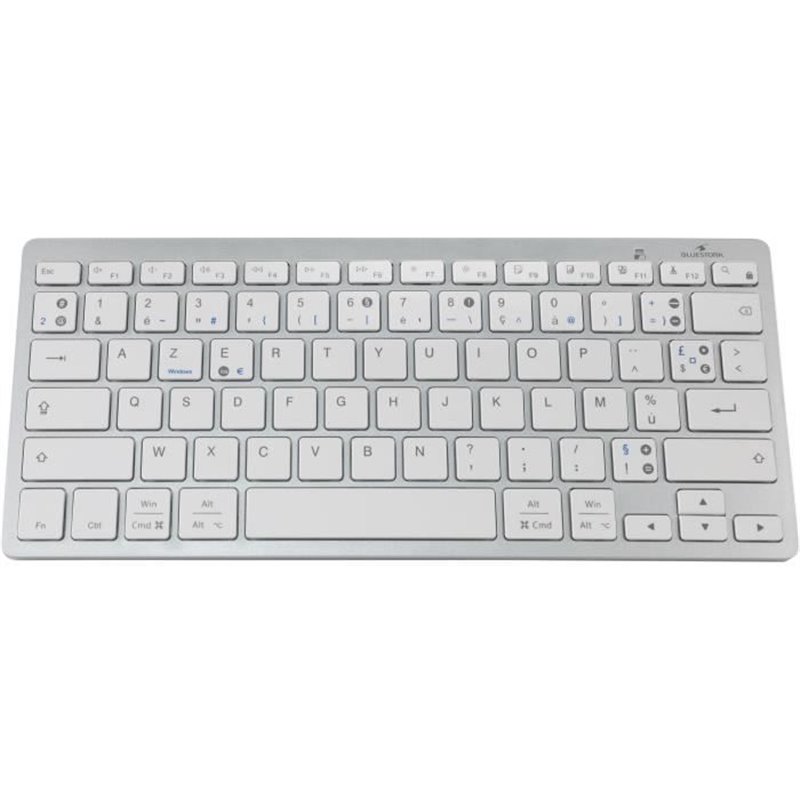 Clavier Bluetooth Bluestork KB-MINI-PC-MAC/FR Azerty Français Blanc