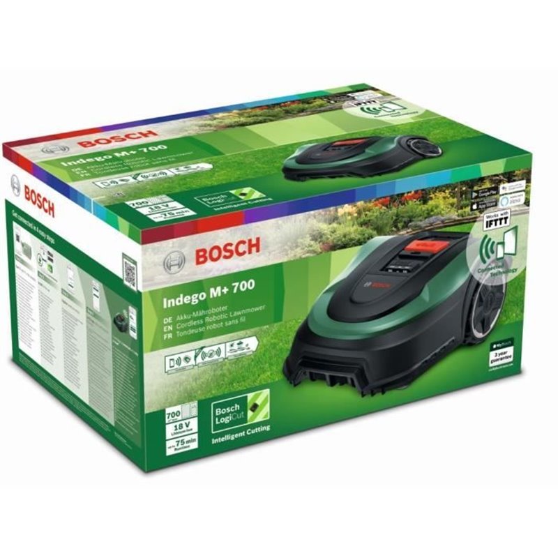 Image secondaire de Bosch Indego M+ 700 Tondeuse à gazon robot Batterie Noir, Vert