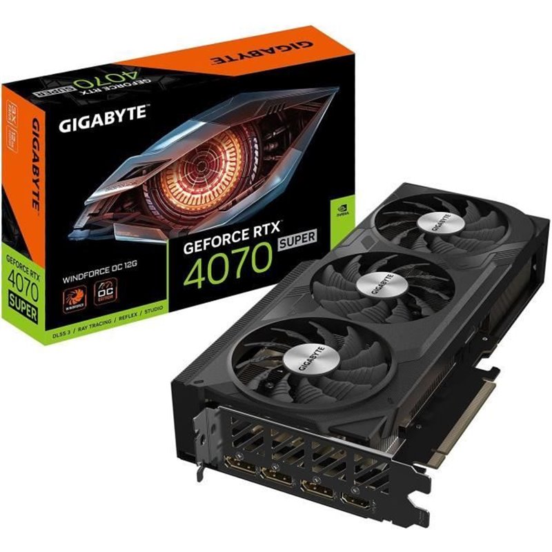 Gigabyte GeForce RTX 4070 SUPER WINDFORCE OC 12G Nvidia 12 Go GDDR6X