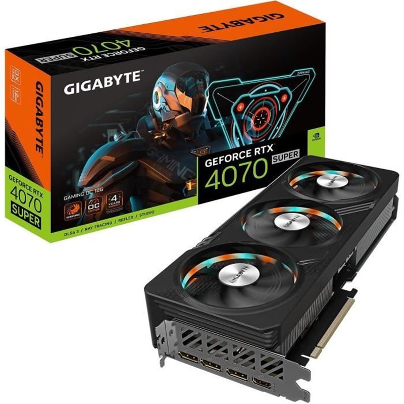 Gigabyte Gaming GeForce RTX 4070 SUPER OC 12G Nvidia 12 Go GDDR6X