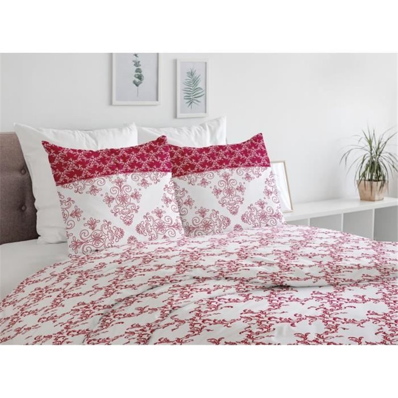 Image secondaire de Housse de Couette Home Linge Passion Blanc Bordeaux 220 x 240 cm