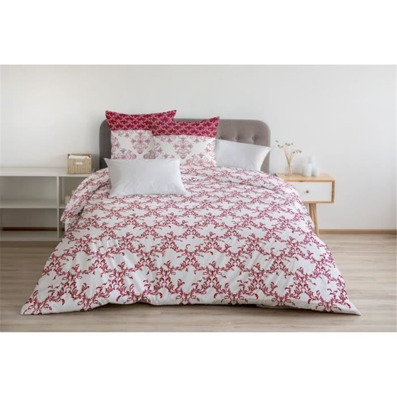 Image secondaire de Housse de Couette Home Linge Passion Blanc Bordeaux 240 x 260 cm