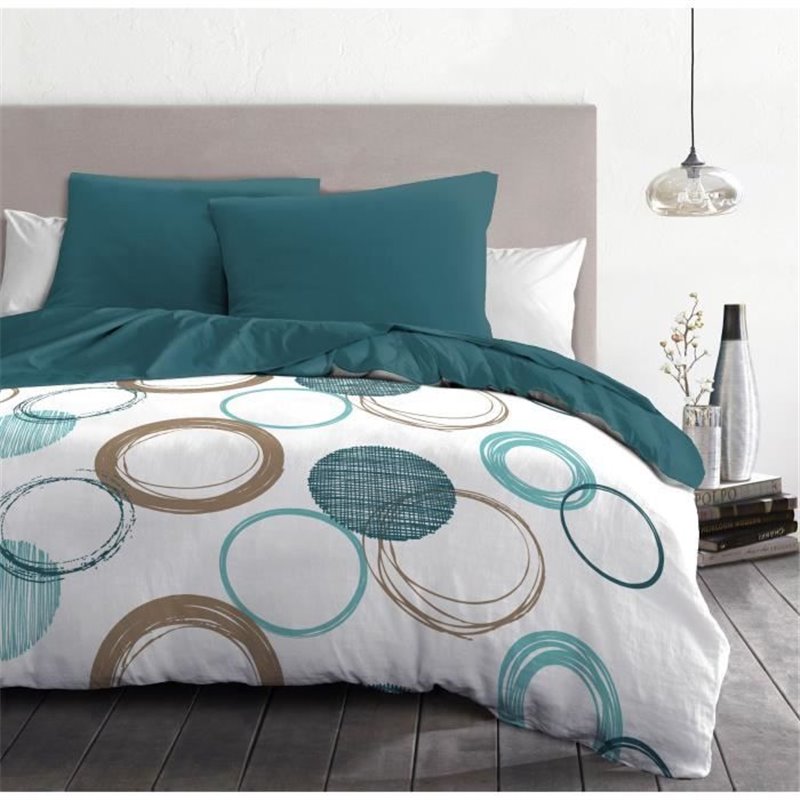 Image secondaire de Housse de Couette Home Linge Passion Vert Cercles 220 x 240 cm