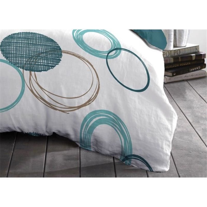 Image secondaire de Housse de Couette Home Linge Passion Vert Cercles 140 x 200 cm