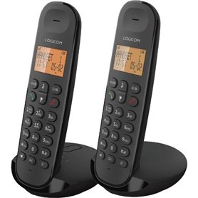 Téléphone fixe sans fil - LOGICOM - DECT ILOA 255T DUO - Noir - Avec r