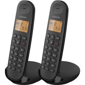Téléphone fixe sans fil - LOGICOM - DECT ILOA 250 DUO - Noir - Sans ré