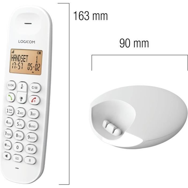 Image secondaire de Téléphone fixe Logicom DECT ILOA 150 SOLO Blanc