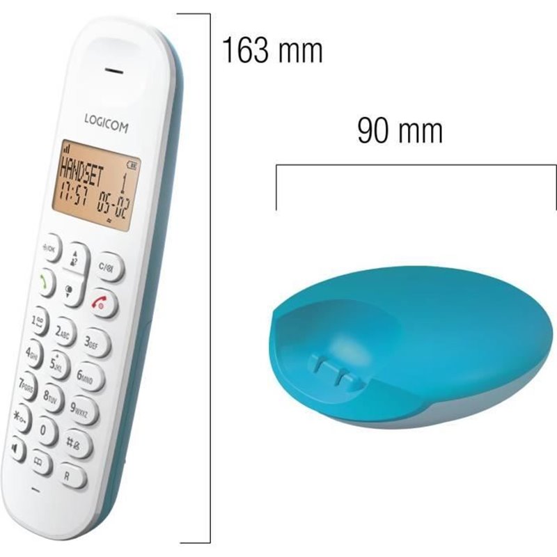 Image secondaire de Téléphone fixe Logicom DECT ILOA 150 SOLO Turquoise