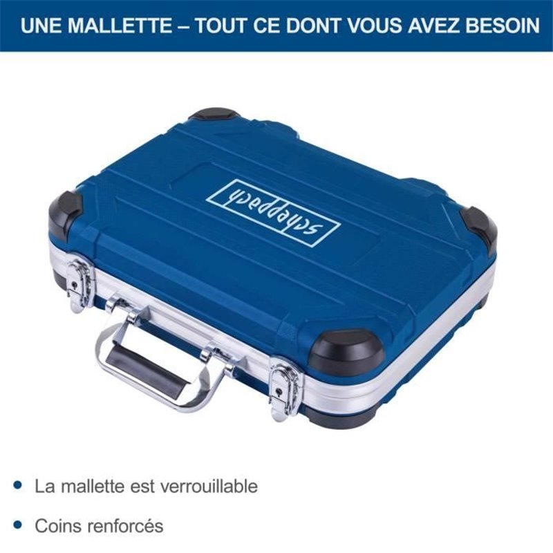 Image secondaire de Boîte à outils avec Accessoires Scheppach TB170 135 Pièces