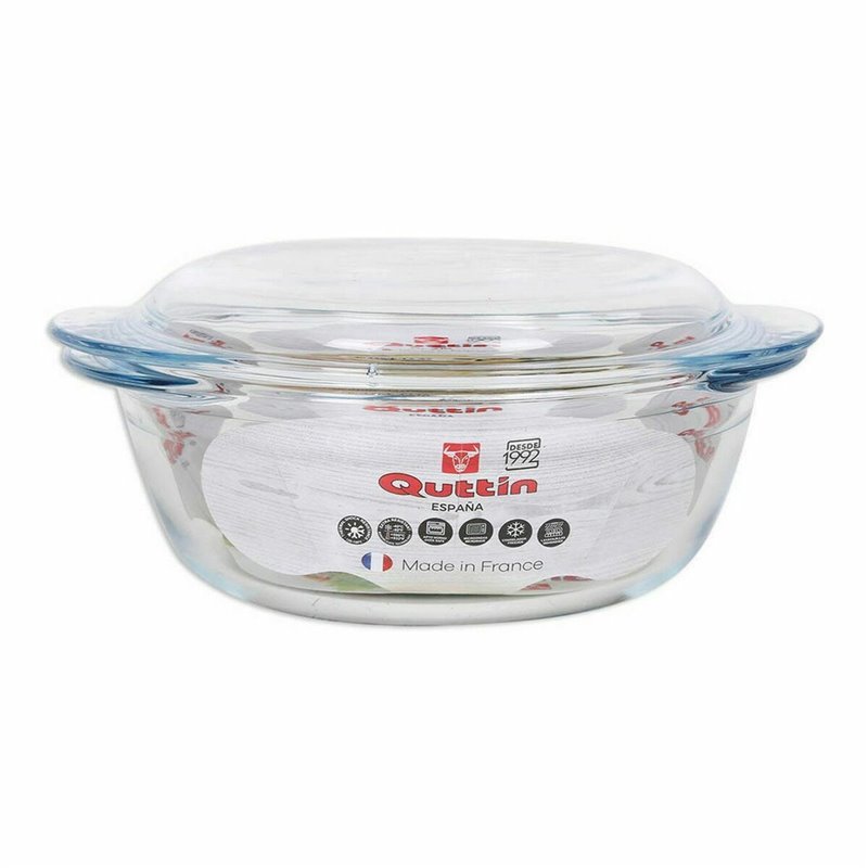 Image secondaire de Casserole avec Couvercle Quttin verre 1,6 + 0,5 L (3 Unités)