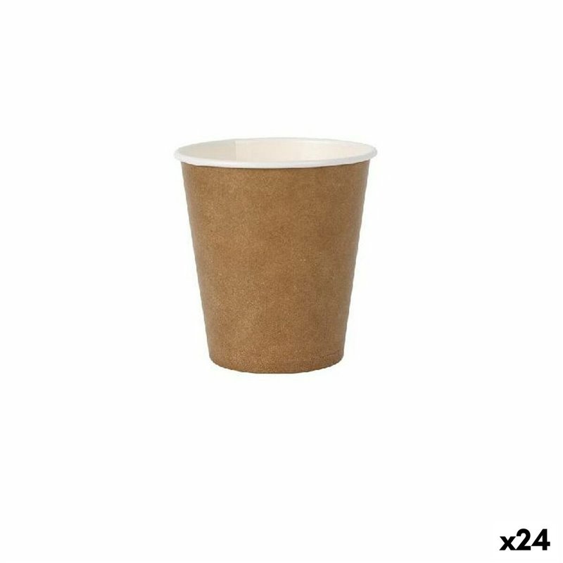 Set de Verres Algon Produits à usage unique papier kraft 20 Pièces 120 ml (24 Unités)