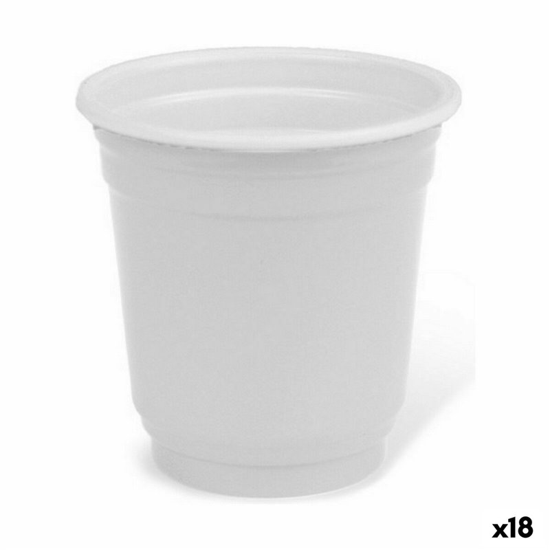 Ensemble de Verres à Liqueur Algon Réutilisable Blanc Plastique 72 Pièces 50 ml (18 Unités)