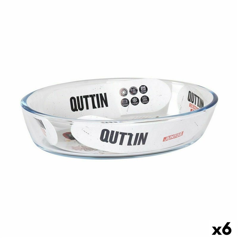 Plat à Gratin Quttin 700 ml verre Oblongue (6 Unités)