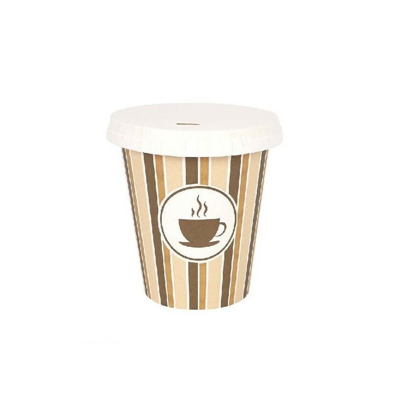 Image secondaire de Set de Verres Algon Avec couvercle Produits à usage unique Café Carton 6 Pièces 250 ml (20 Unités)