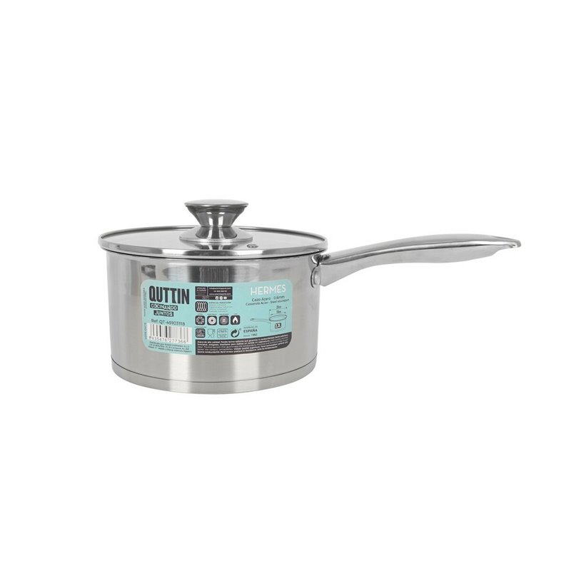 Image secondaire de Casserole avec couvercle Quttin Hermes 2,2 L Acier (8 Unités)