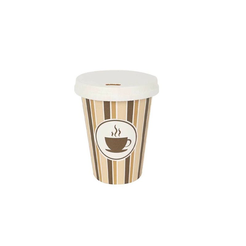 Image secondaire de Set de Verres Algon Avec couvercle Produits à usage unique Café Carton 8 Pièces 220 ml (20 Unités)