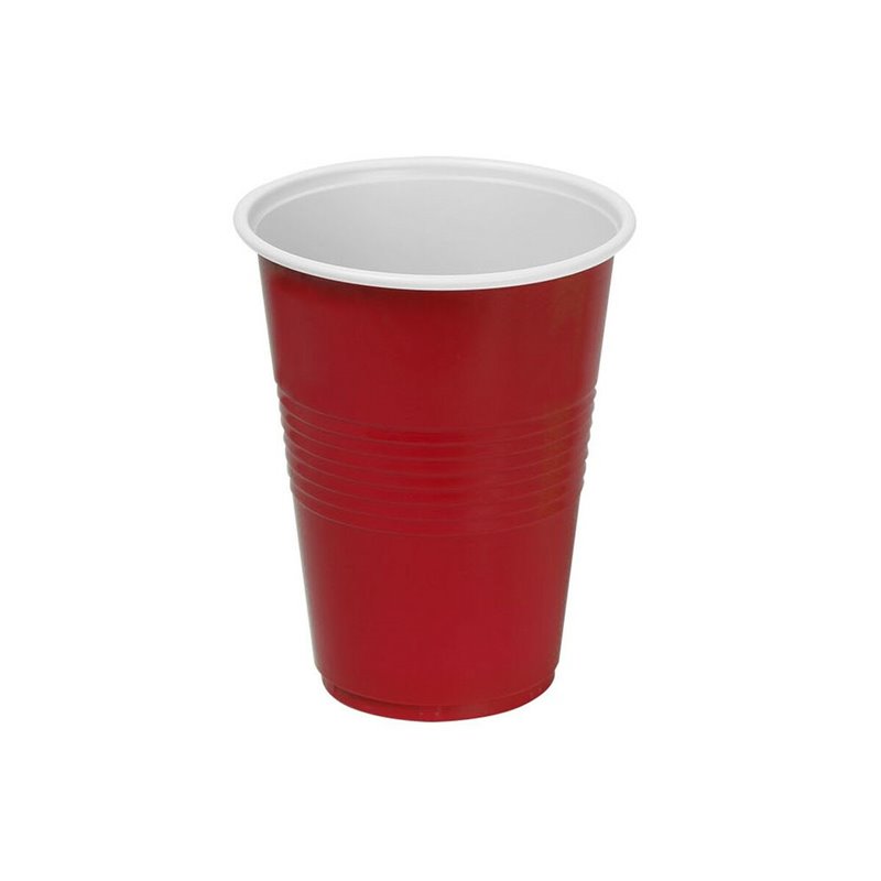 Image secondaire de Lot de verres réutilisables Algon Plastique Rouge 10 Pièces 450 ml (18 Unités)